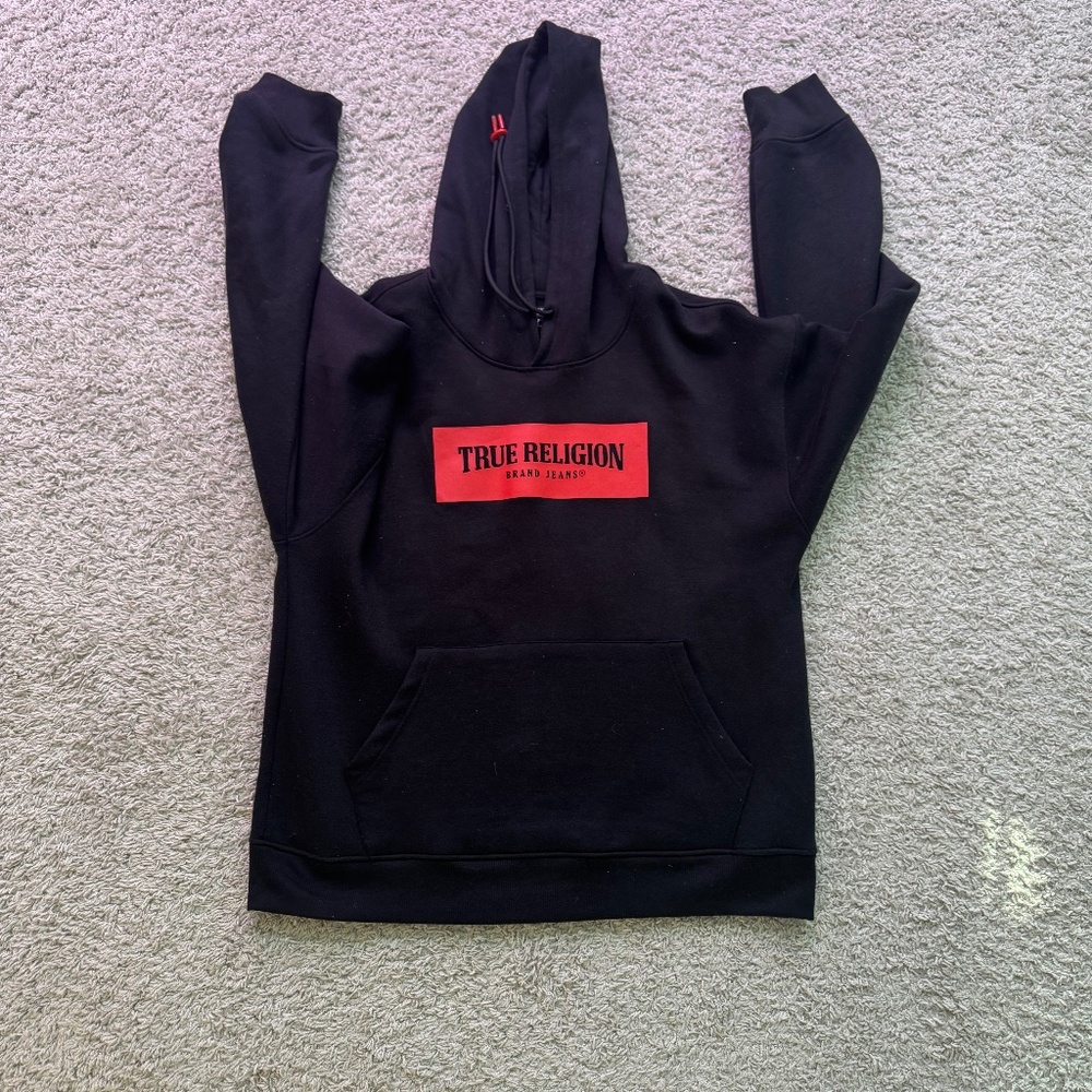 true religion box logo hoodie